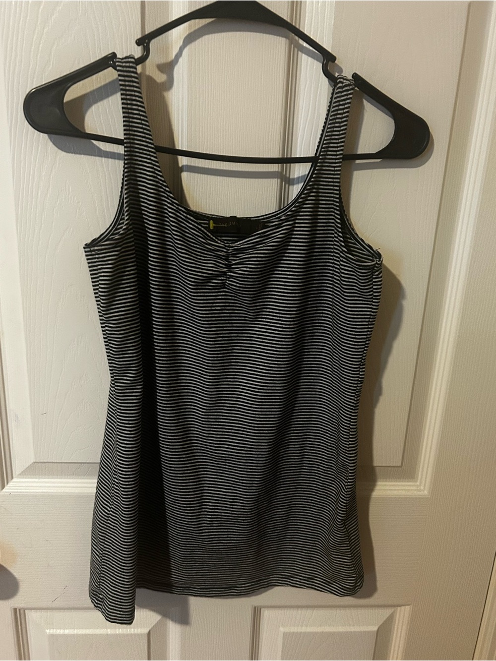 The Limited Black & White Striped Scoop Neck Tank